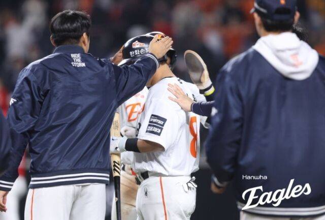 한화가 SSG를 상대로 극적인 승리를 가져왔다./한화 이글스