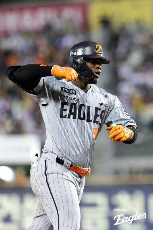 페라자는 KBO 두 번째 시즌에 미친 화력을 보여주고 있다./한화 이글스