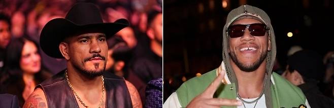 UFC 헤비급 잠정챔피언 결정전을 벌이는 알렉스 페레이라(왼쪽)과 시릴 간 [게티이미지]