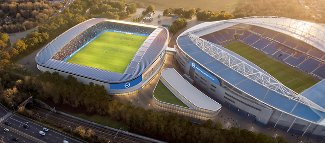 브라이턴이 29일 구단 홈페이지를 통해 공개한 여성축구전용구장 이미지