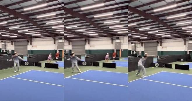 '비주얼 천재' 방탄소년단 진, 운동도 천재..피클볼 치는 모습에 전 세계 팬들 '환호'
