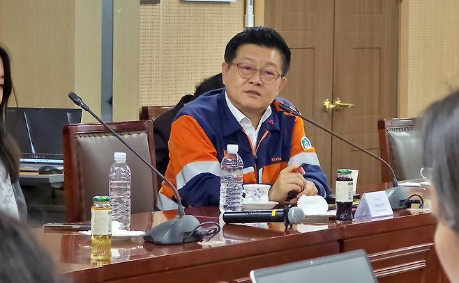 발언하는 김승현 온산제련소장 [고려아연 제공. 재판매 및 DB 금지]