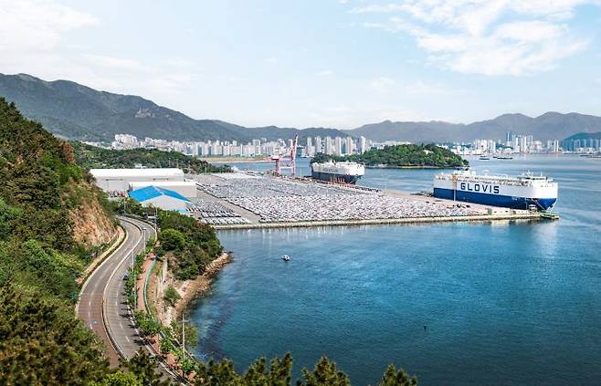 마산 가포신항의 모습/제공=GM 한국사업장