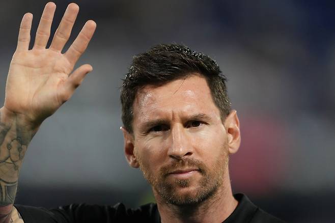 개인 통산 6번째 월드컵에서 유종의 미를 꿈꾸는 아르헨티나의 메시. AP=연합뉴스