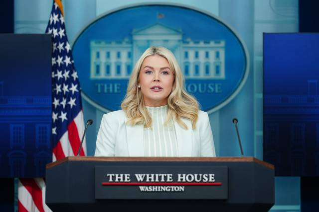 캐럴라인 레빗 백악관 대변인. 뉴시스