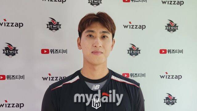 김민수가 29일 수원 KT 위즈파크에서 인터뷰를 하고 있다./수원 = 김경현 기자
