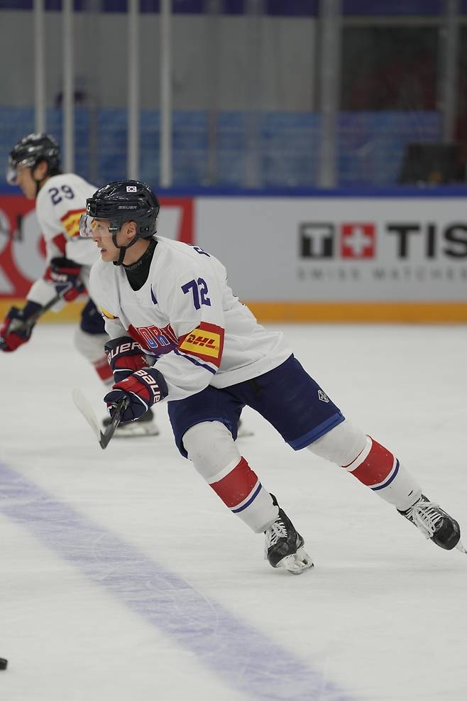 중국전 2골을 넣은 김건우 [대한아이스하키연맹 제공. 재판매 및 DB 금지]