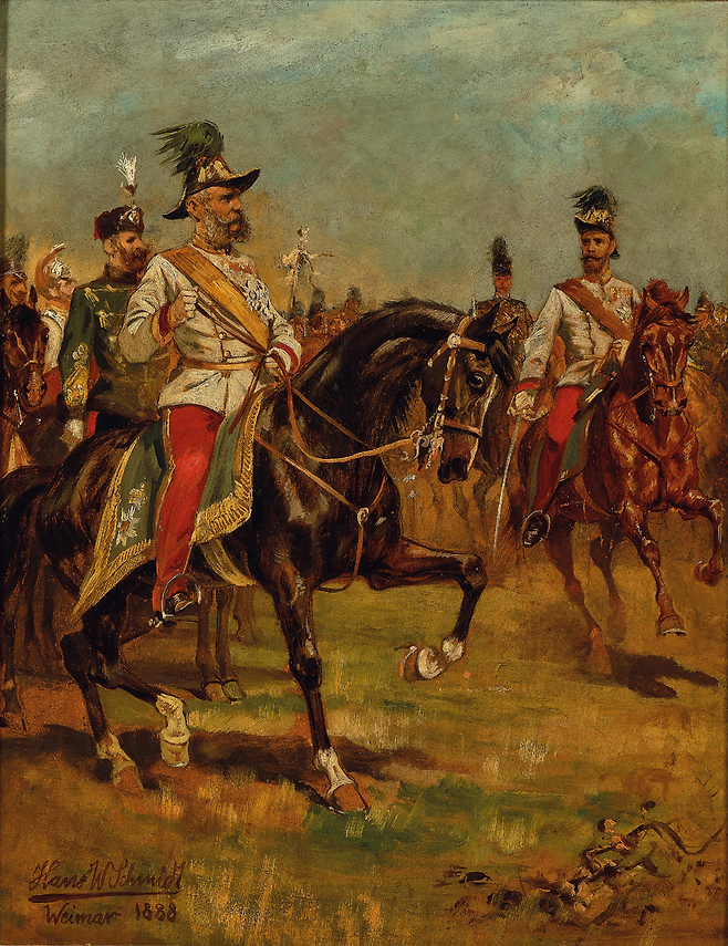 한스 W. 슈미트, 프란츠 요제프 1세와 루돌프 황태자, 그리고 참모들, 1888