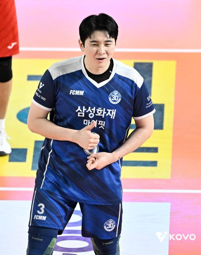 삼성화재 시절 노재욱. /사진=KOVO 제공