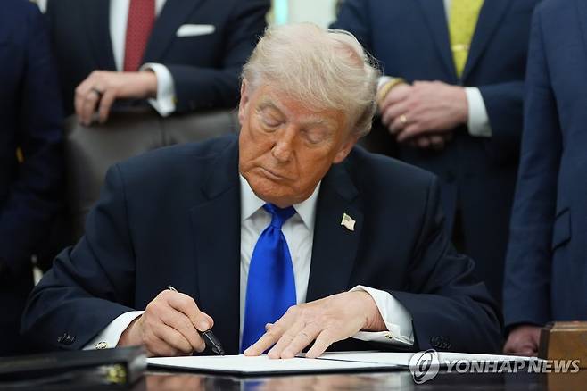 도널드 트럼프 미국 대통령 [AP=연합뉴스. 재판매 및 DB금지]