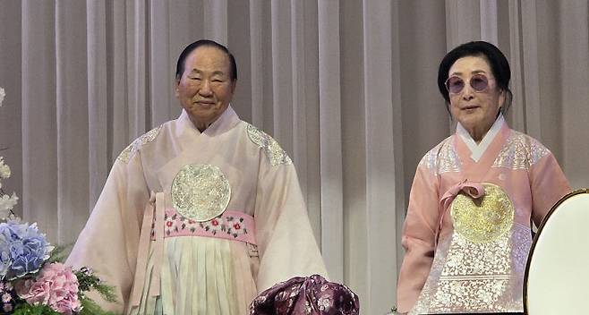 박상도 회장과 부인 이수경 여사 부부.                               사진=한성일 기자