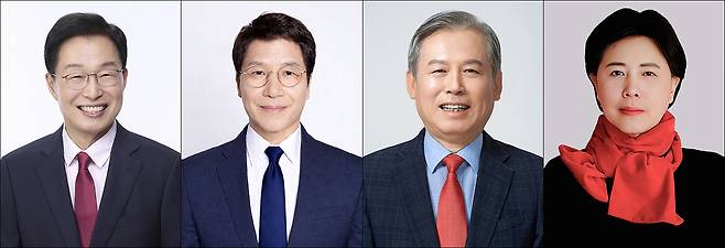 사진 왼쪽부터 임종식, 이용기, 김상동, 한은미 예비후보./경북매일신문 DB