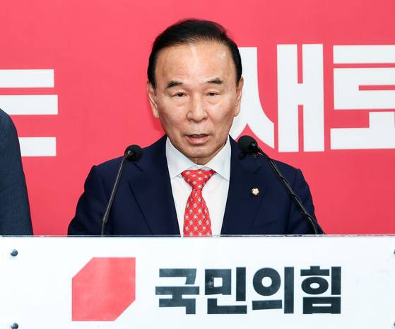 박덕흠 국민의힘 공천관리위원장. 〈사진=연합뉴스〉
