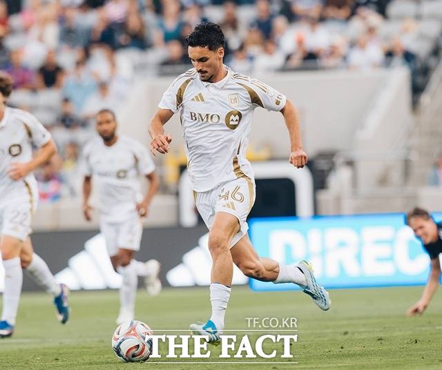 3일 샌디에이고와 원정경기에 나선 LAFC의 미드필더 스테픈 유스타키오./LAFC
