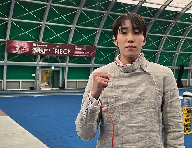 3일 인천국제공항 스카이돔에서 열린 국제그랑프리대회 마치고 인터뷰한 도경동 [촬영 최송아]