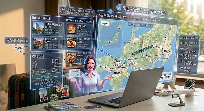 일본 여행 계획 짜주는 AI 비서 이미지./제미나이