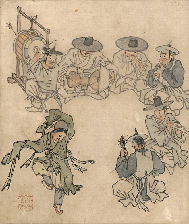 김홍도의 ‘단원풍속도첩’ (보물)중 ‘무동’ <국립중앙박물관>