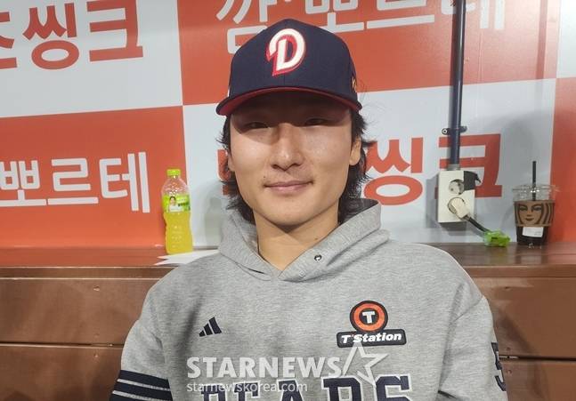 3일 경기를 마친 곽빈. /사진=박수진 기자