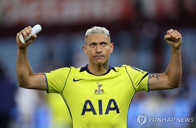 결승골 주인공 히샤를리송 [로이터=연합뉴스]