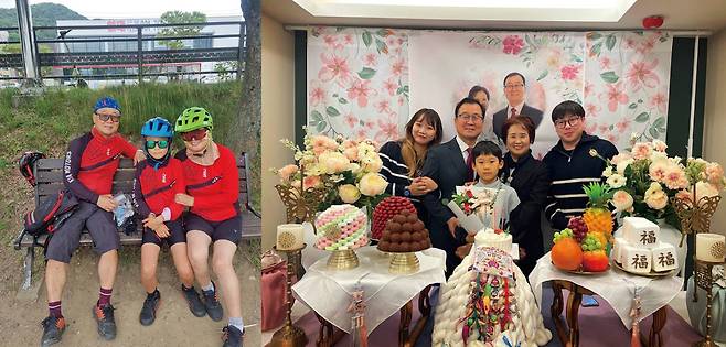 최순아·장도영 모녀 가족의 일상. 조부모와 손주는 함께 자전거 타기를 즐긴다.(최순아)