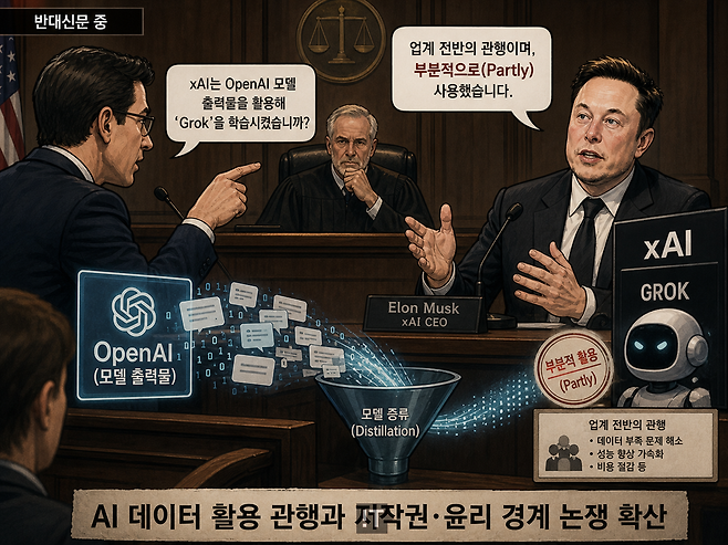 생성형 AI 업계에서 경쟁사 모델의 출력물을 활용해 또 다른 AI를 학습시키는 '모델 증류(distillation)' 관행이 논란의 중심이 됐다.&nbsp;/ 챗GPT 생성