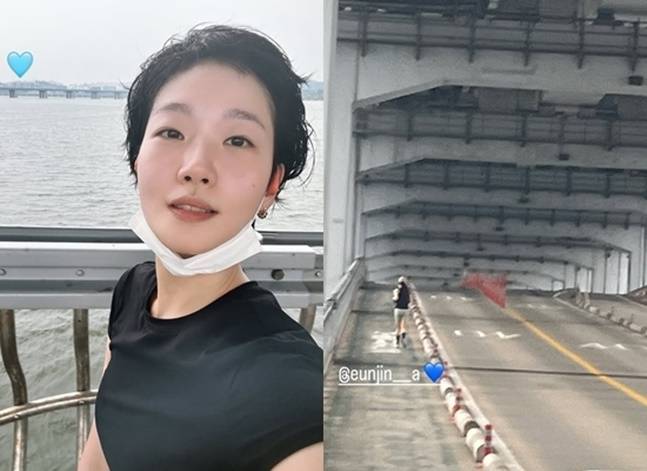 김고은 안은진은 한강 러닝으로 체지방을 쫙 빼며 몸매를 관리한다. 사진=김고은 SNS