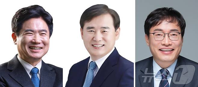 전남광주특별시교육감 후보들. 왼쪽부터 김대중, 이정선, 장관호(가나다순)
