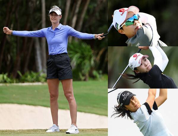2026년 미국여자프로골프(LPGA) 투어 멕시코 '리비에라 마야 오픈 앳 마야코바' 우승을 차지한 세계랭킹 1위 넬리 코다(미국)가 김효주를 제치고 올 시즌 3승을 달성한 모습이다. 그리고 활약하는 김효주, 황유민 프로. 사진제공=Getty_LPGA. 윤이나 프로(사진제공=USGA) (사진을 무단으로 사용하지 마십시오.)