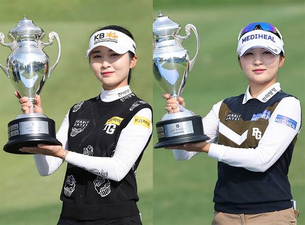 2026년 한국여자프로골프(KLPGA) 투어 NH투자증권 레이디스 챔피언십 타이틀 방어에 나서는 이예원 프로. 사진은 2024년과 2025년 우승 때 모습이다. 사진제공=KLPGA (사진을 무단으로 사용하지 마십시오.)