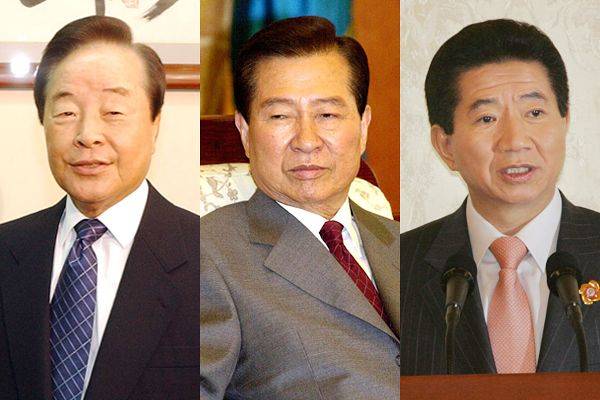 왼쪽부터 김영삼, 김대중, 노무현 전 대통령. 세 대통령 모두 재임 시절 자식이나 형제가 불법 혐의로 수사를 받거나 구속됐다. 하지만 법치주의를 존중하며 정치적 위기를 벗어나기도 했다.[연합뉴스]