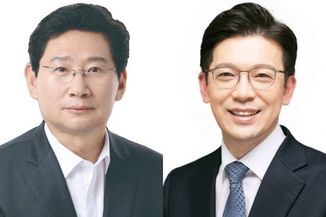 제9회 6·3 전국동시지방선거에서 용인시장 후보에 출마한 이상일 시장과 현근택 후보 사진. 각 캠프 제공