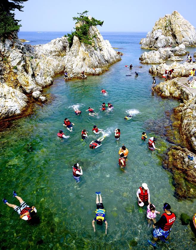 해외에서 더 유명한 삼척 장호 스노클링 해안[삼척시 제공, 박소라 촬영]