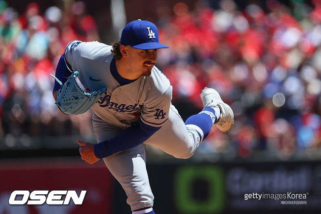 [사진] LA 다저스 저스틴 로블레스키 ⓒGettyimages(무단전재 및 재배포 금지)
