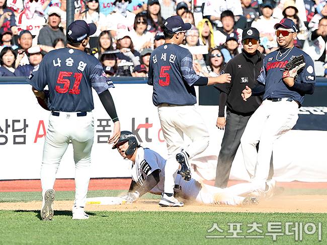 김상수의 허를 찌르는 주루 플레이 / 사진=권광일 기자