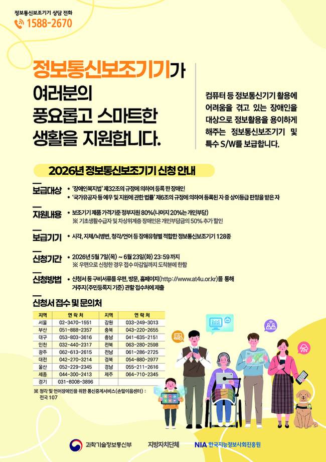 ▲ 대구시 정보통신보조기기 보급 사업 포스터.