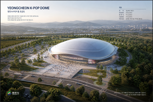 김병삼 영천시장 예비후보 공약인 영천 K-POP DOME 조감도. 김병삼 영천시장 예비후보 제공