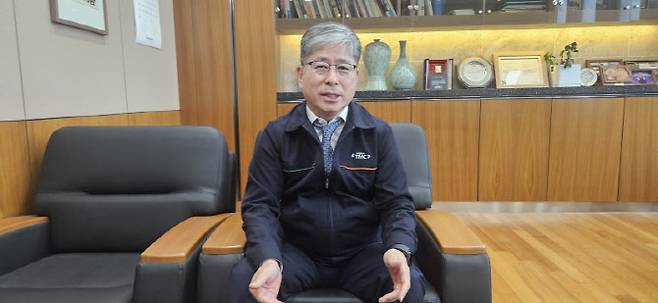 지영완 티엠씨 대표가 경기도 분당 사옥에서 이데일리와 인터뷰하고 있다. (사진=김아름 기자)