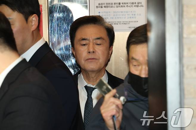 6·3 지방선거 충남도지사에 도전하는 김태흠 충남도지사가 13일 서울 여의도 국민의힘 중앙당사에서 열린 광역단체장 후보 면접에 참석하고 있다. 2026.3.13 ⓒ 뉴스1 이승배 기자