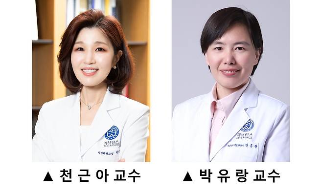천근아(왼쪽) 세브란스병원 소아정신과 교수, 박유랑 연세의대 의생명시스템정보학교실 교수. 사진 제공=연세의료원