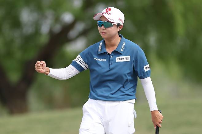김효주가 지난 3월 30일 열린 LPGA 투어 포드 챔피언십 최종 라운드 도중 5번 홀에서 버디를 잡은 뒤 주먹을 불끈 쥐고 있다. 게티이미지코리아
