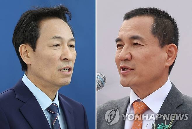 우상호·김진태 [연합뉴스 자료사진]