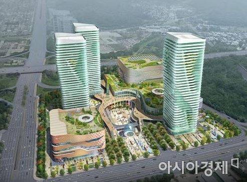 과거 개발 추진 당시의 서울 양재동 옛 화물터미널 터 파이시티 부지 조감도 (사진=아시아경제 DB)