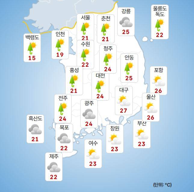 ⓒ기상청 오늘(7일) 날씨