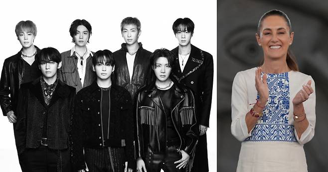 그룹 방탄소년단(BTS)이 멕시코시티 공연을 앞두고 멕시코 대통령실에 공식 초청을 받았다. /사진=빅히트뮤직 제공 /AP=뉴시스