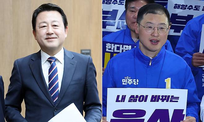 더불어민주당 김용남 평택을 재보궐선거 후보(왼쪽), 김상욱 울산시장 후보. 연합뉴스