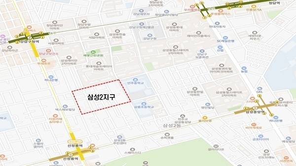 [사진: 삼성동 일원 위치도]