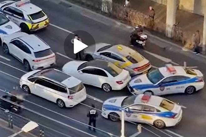 도봉역 벤츠 난동 사건. 사진=연합뉴스 영상 캡처