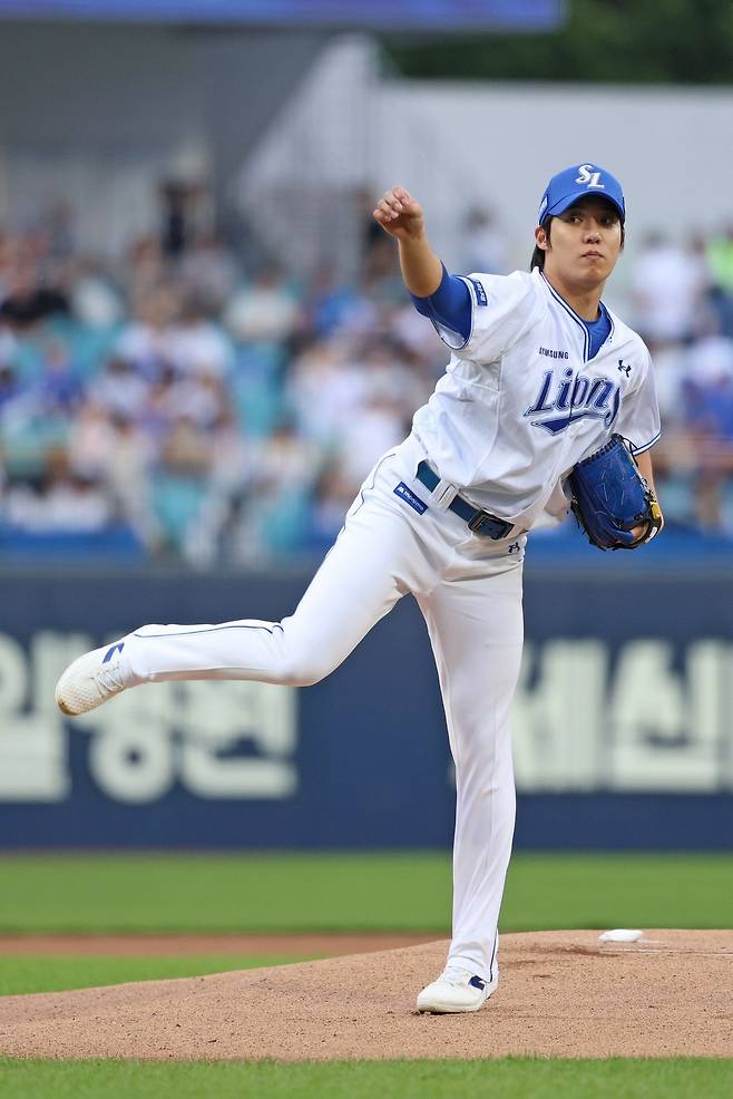 7일 대구 키움전에서 선발 등판한 삼성 원태인. 삼성 라이온즈 제공