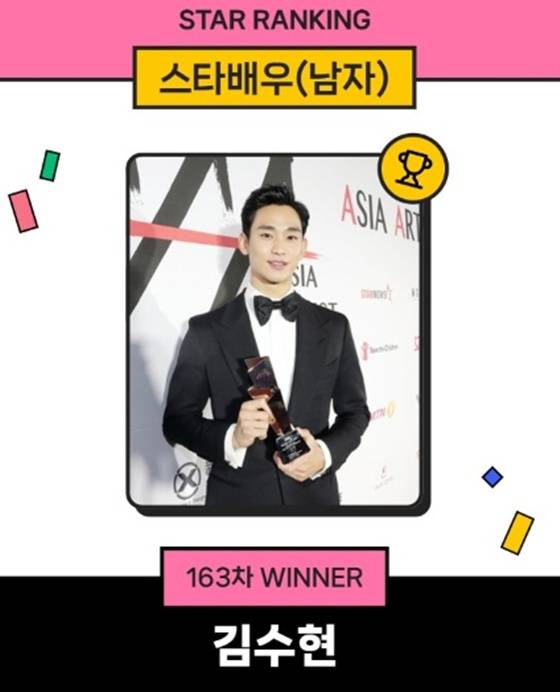 김수현 /사진=스타랭킹