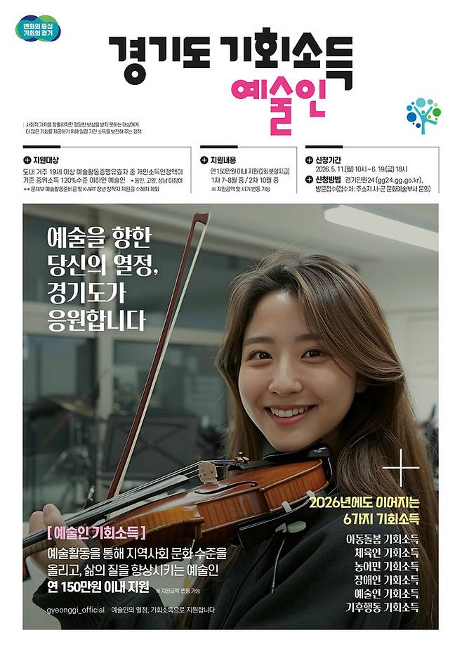 군포시 예술인기회소득 포스터. 사진제공 군포시